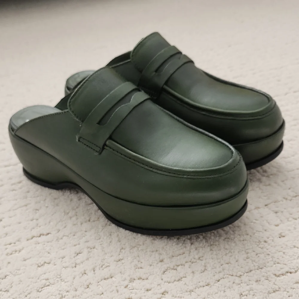 Free People Winston Platform Loafer Mules Size 8 - Picture 1 of 12